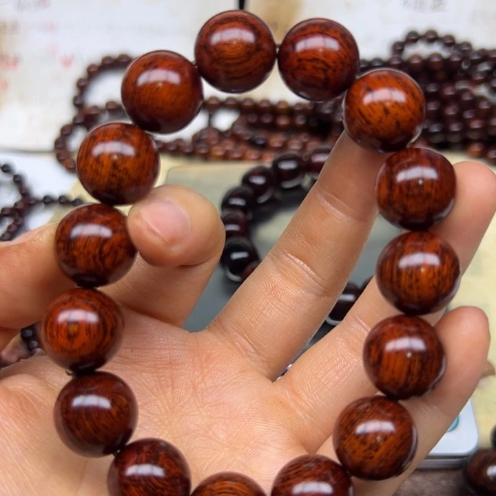 花梨木类手串/手链海南红降15黄油爆满芝麻纹留疤花7