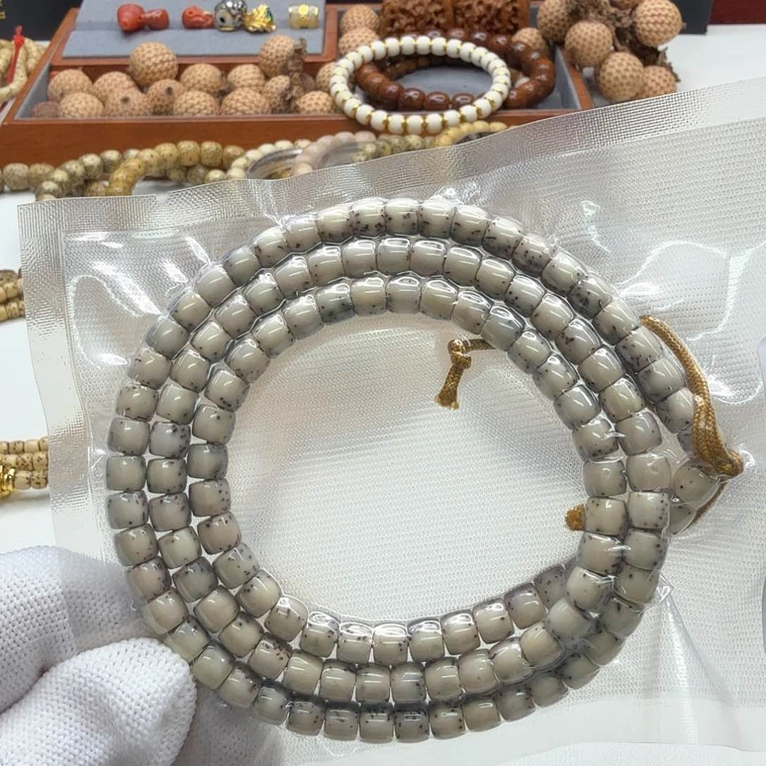 星月菩提手串15梵天糯冰石玉河豚6左右108一物一图