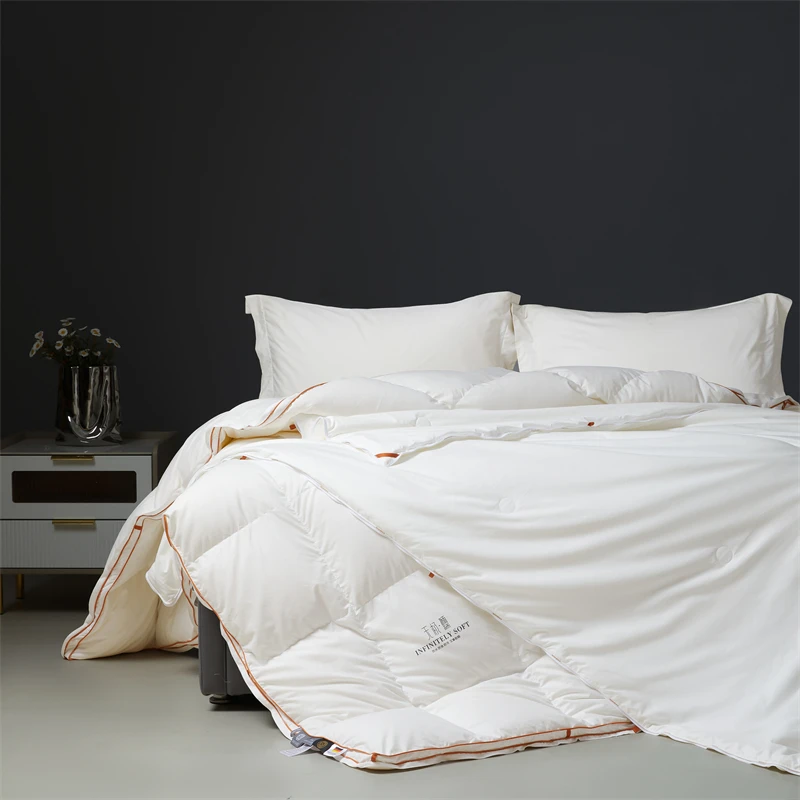 蚕丝羽绒二合一子母被羽绒被 夏季空调被春秋被冬被四季被子多用