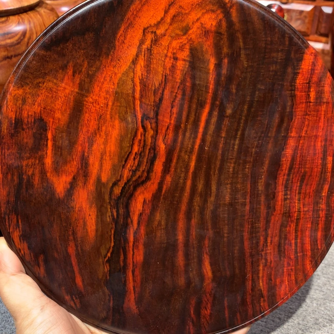 请***重木大红酸枝老料盘