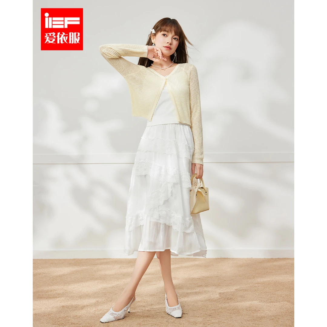 IEF/爱依服半身裙2025夏季新款法式甜美气质设计感百搭显瘦单裙