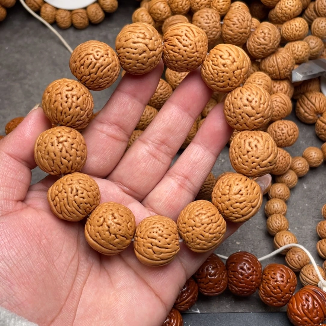 兰***序手串桃核白月光闪29