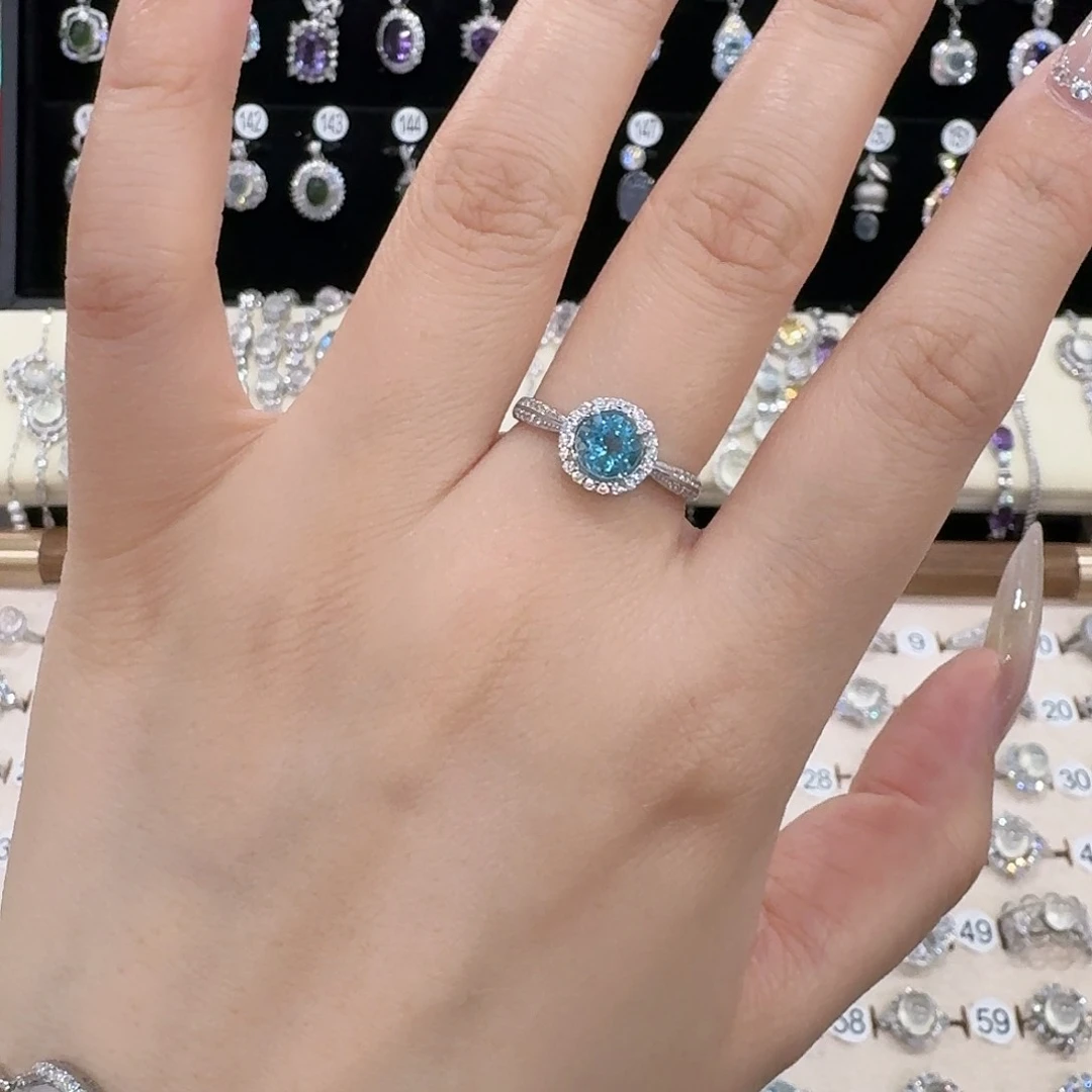 是***啊托帕石戒指银S925镶嵌