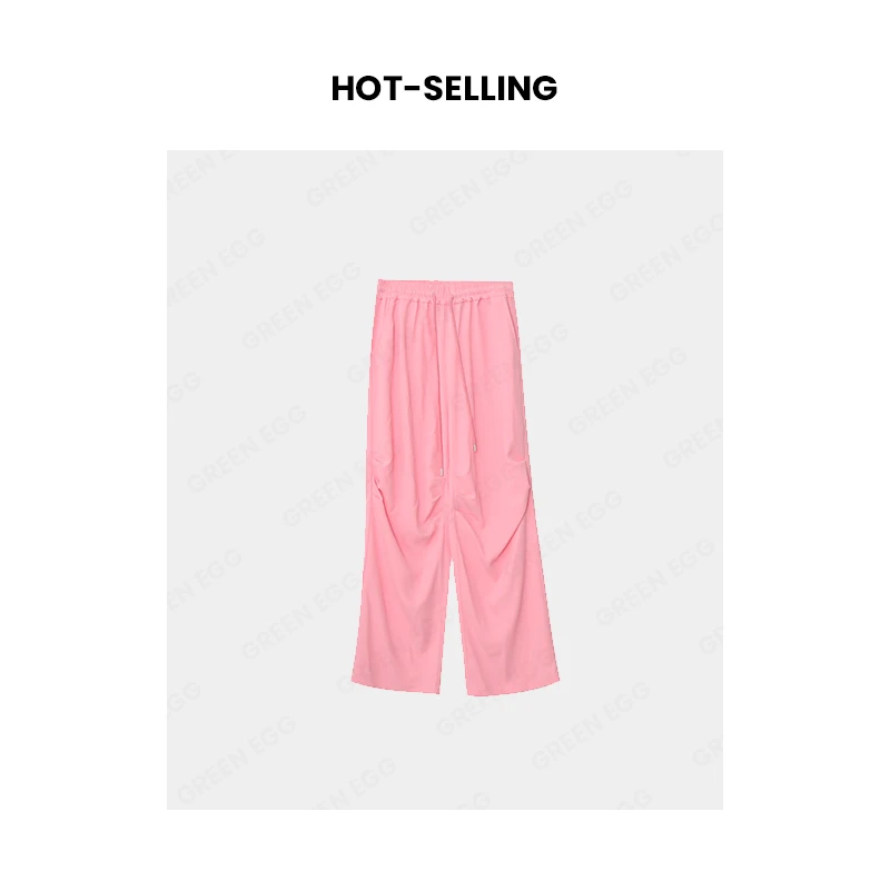 【年中大清清】W1189设计感美式伞兵裤夏季阔腿加长降落伞工装裤女