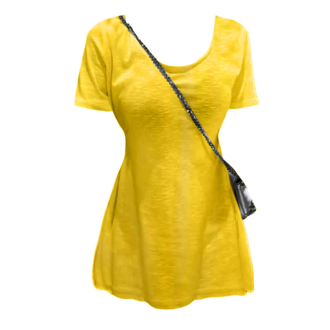 大码胖mm纯欲风大U领修身短袖T恤女2025夏季新款掐腰显瘦上衣潮