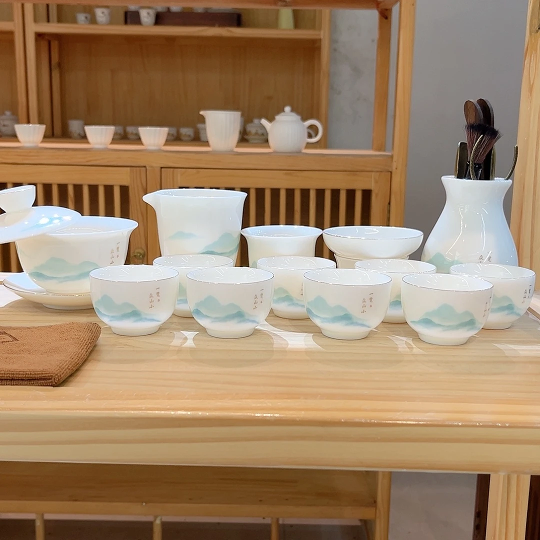 【御瓷斋】羊脂玉瓷茶具套装