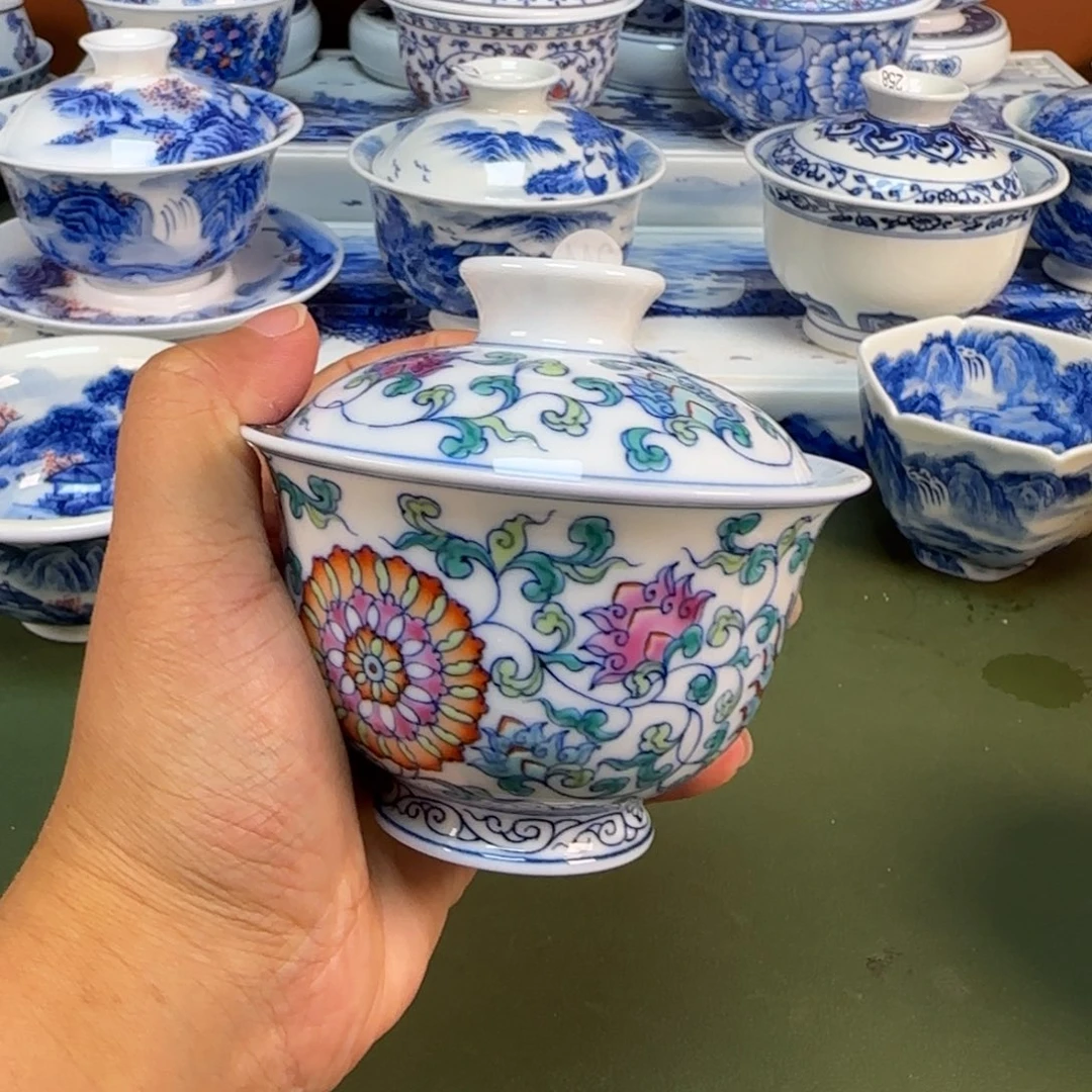 景德镇纯手绘茶具圆圆244