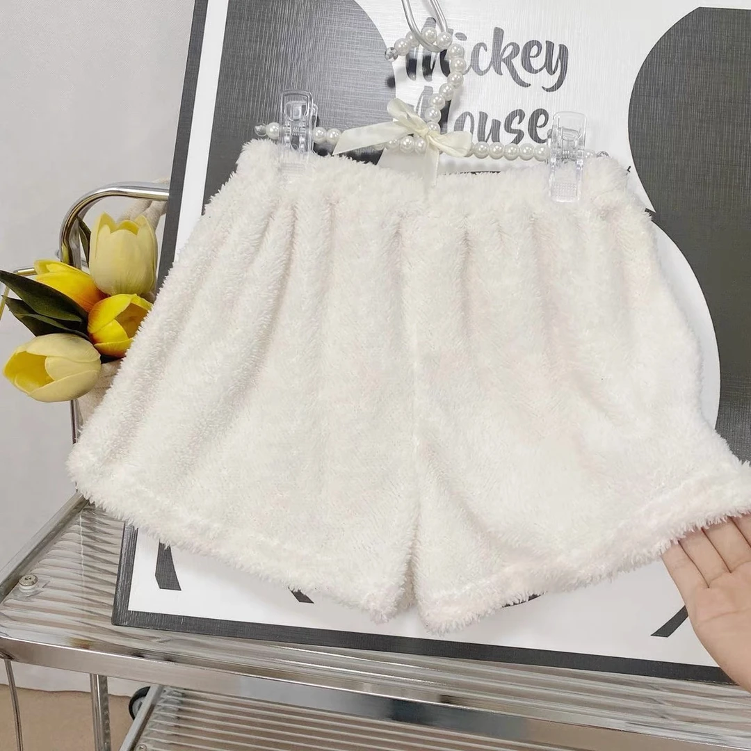 头头➕短裤保暖裤子冬季柔软休闲家居睡裤百搭珊瑚裤#13106