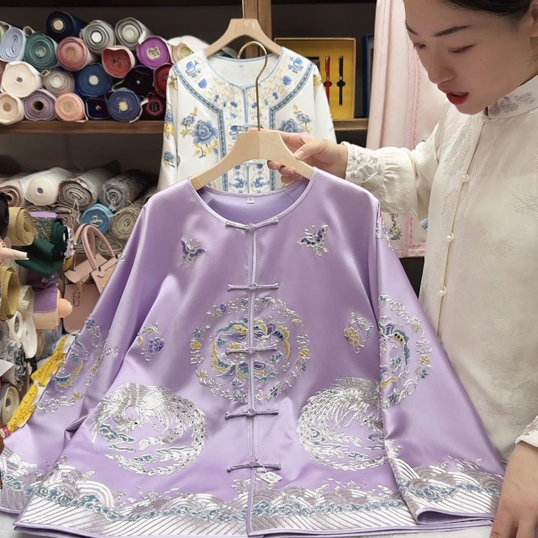 苏绣太太服16胸围110衣长65