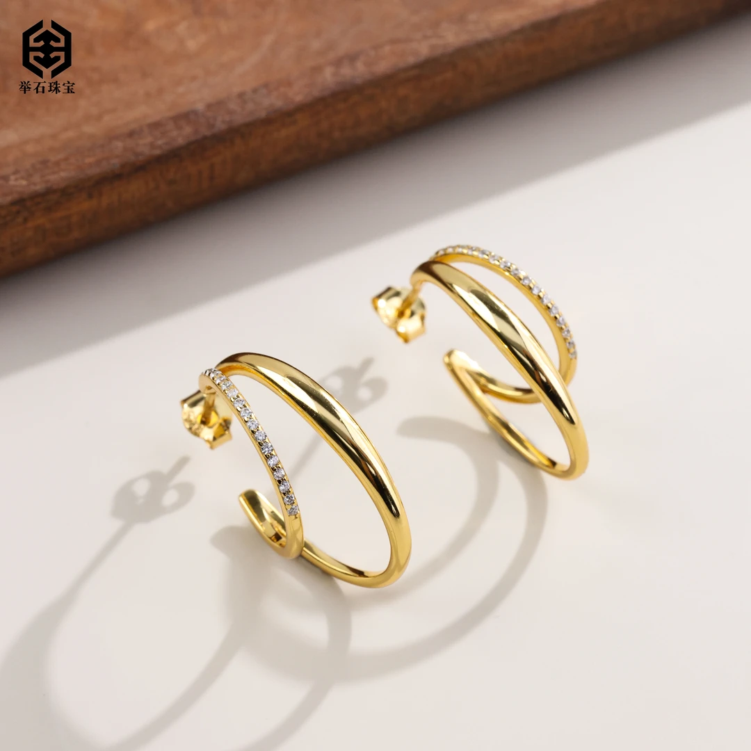 925银合成锆石银制品 【举石】T0815-1332-67个性耳饰（一对多样性）Y