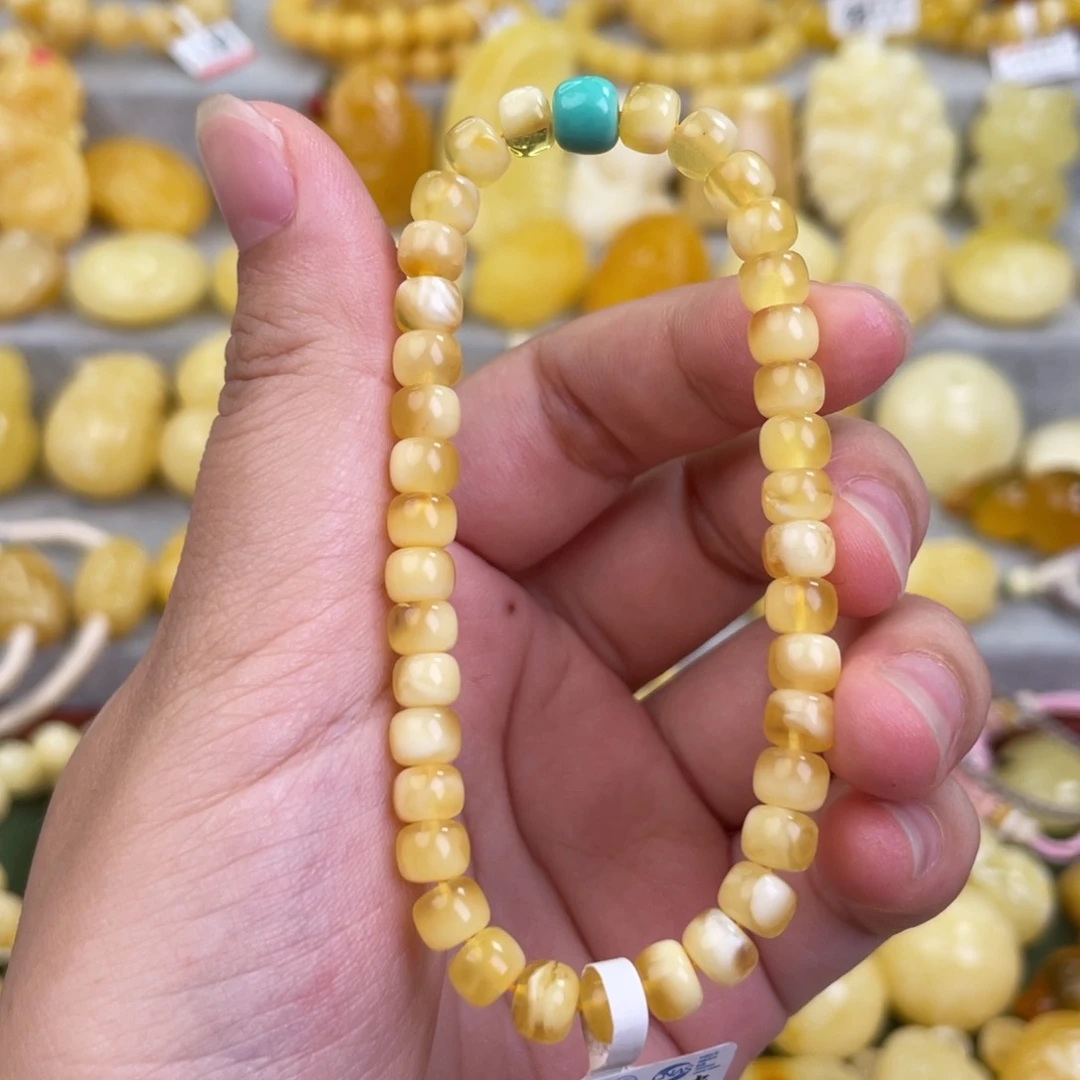 未镶嵌蜜蜡手串蜜蜡