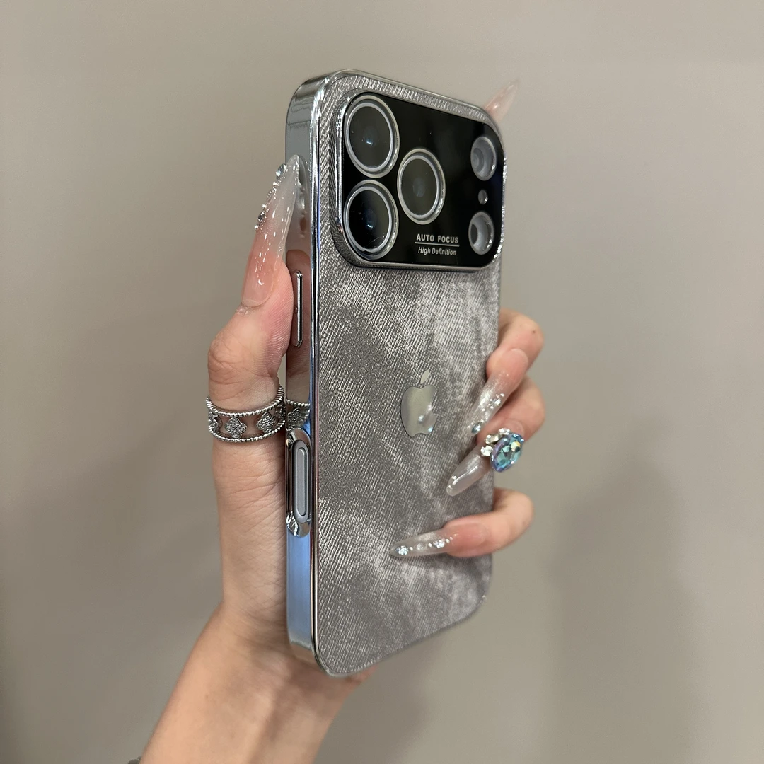 苹果17带镜头膜大视窗手机壳适用iPhone16promax高档15全包14电镀