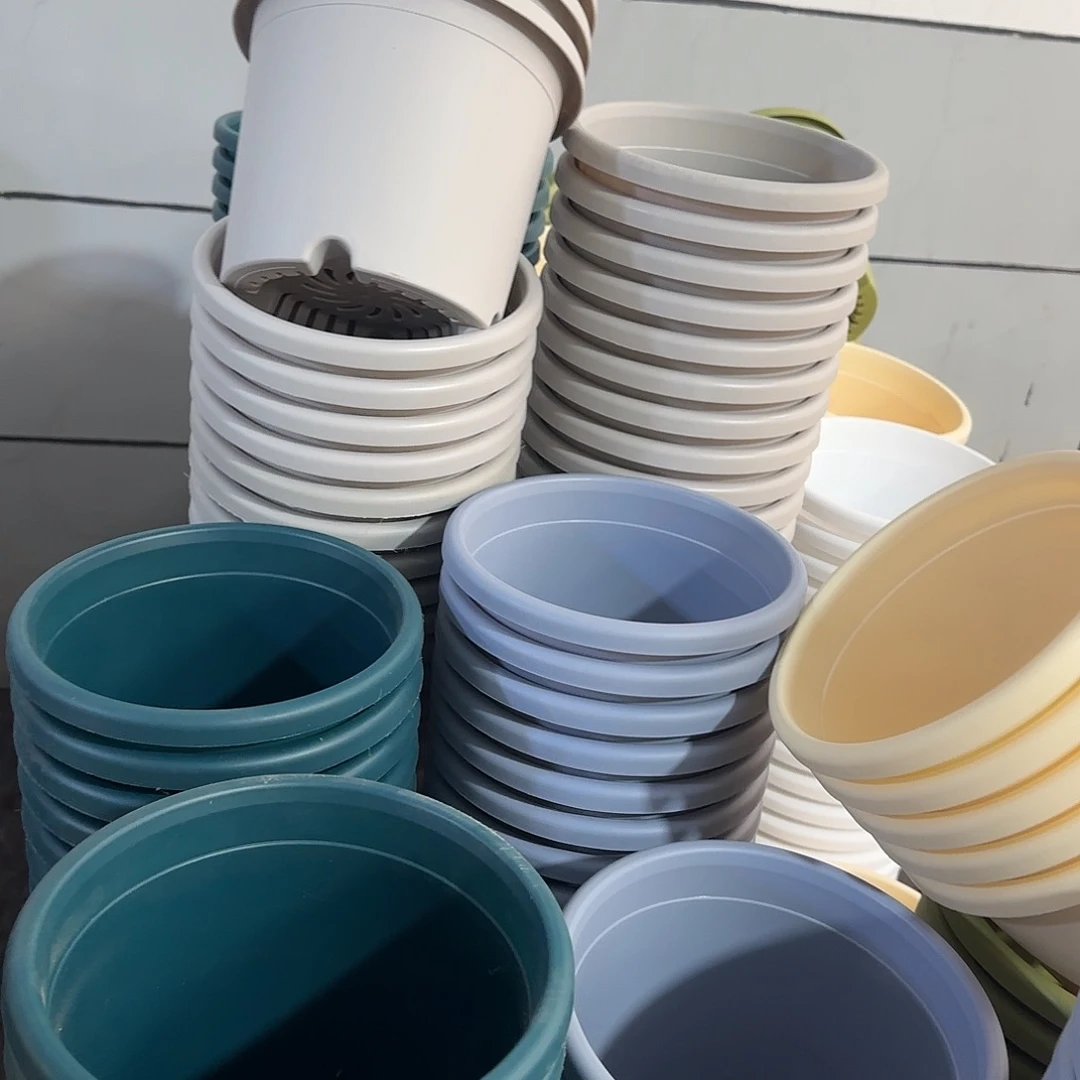 树脂四季3号带托3，个雾霾蓝，3个灰白