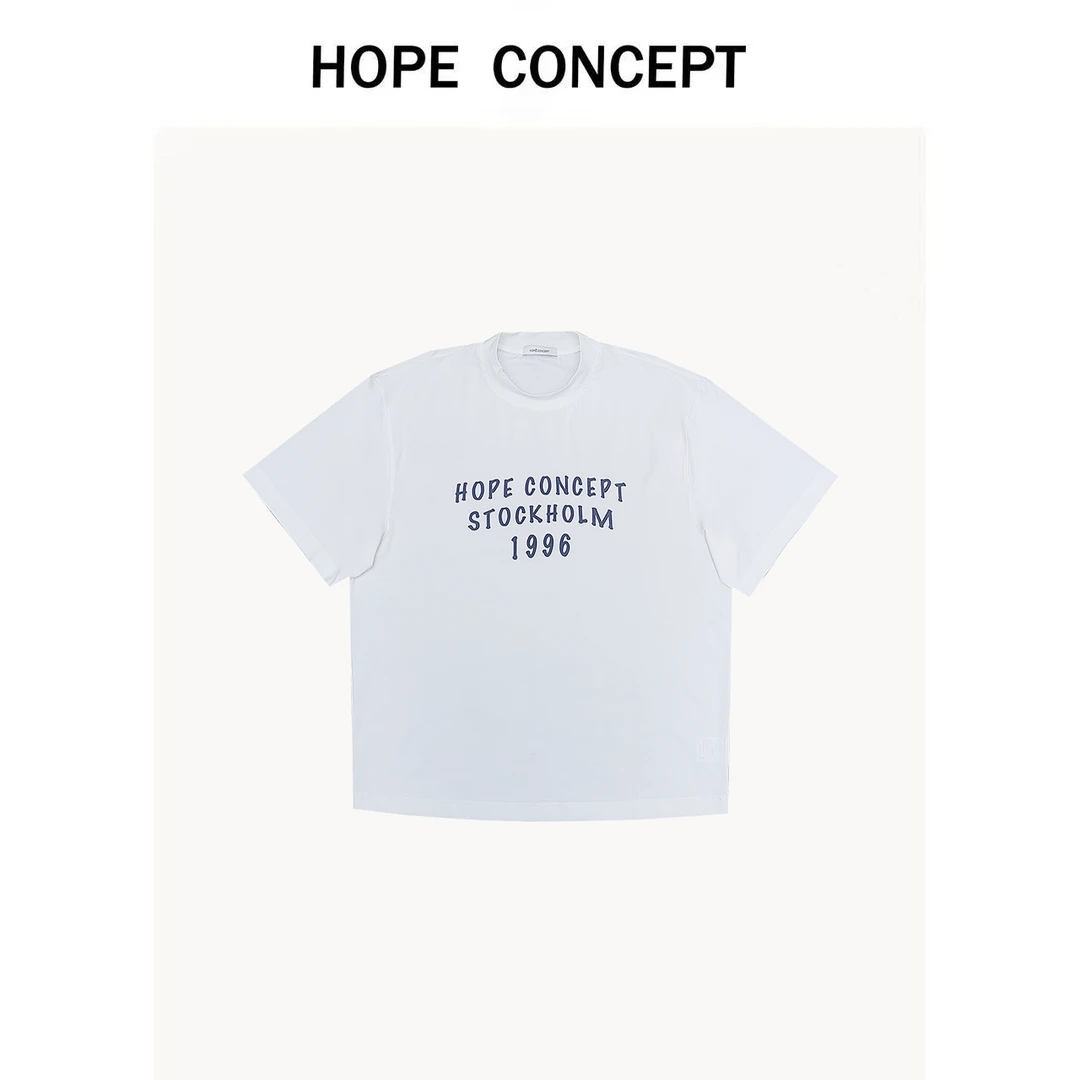 25138#HOPECONCEPT四色可选轻奢时尚夏日重磅字母T恤
