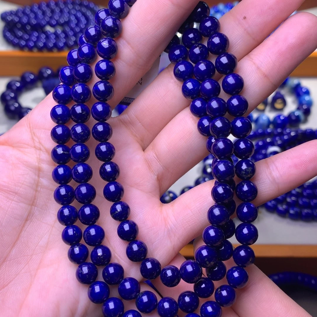 青金石未镶嵌手串7mm
