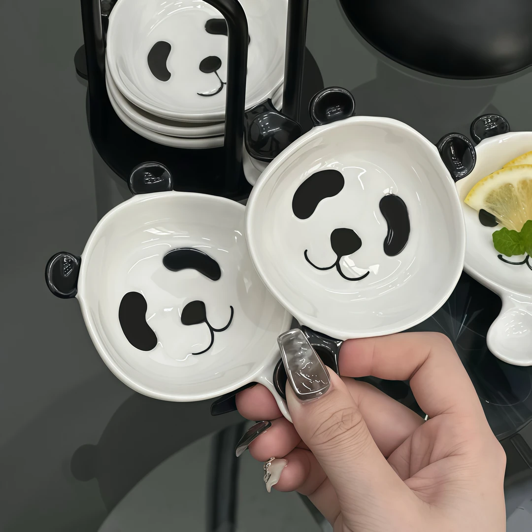 陶瓷蘸料碟家用创意火锅调味碟高颜值烤肉蘸酱碟轻奢风酱油醋碟子