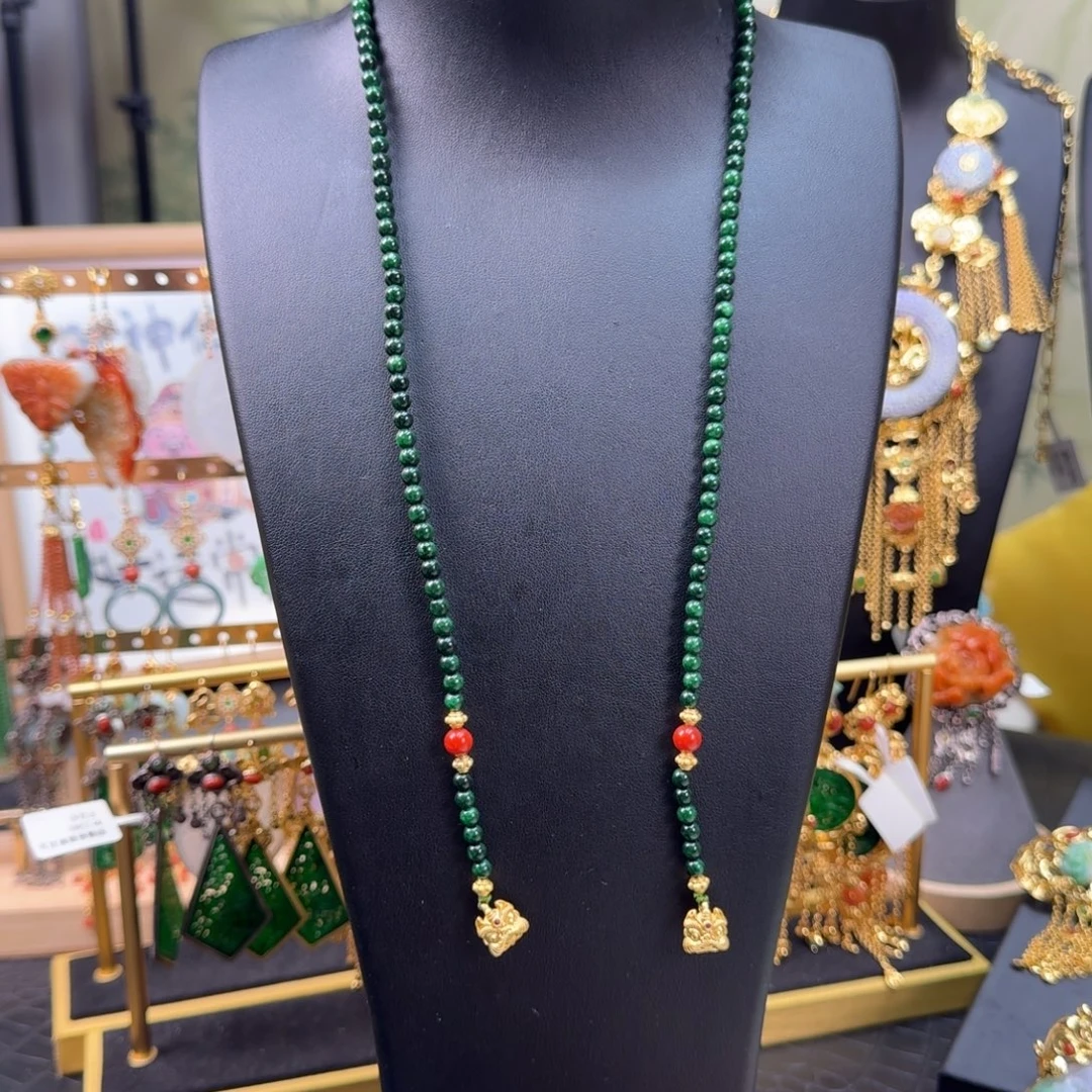 翡翠未镶嵌颈饰福利款干青料万能链4mm