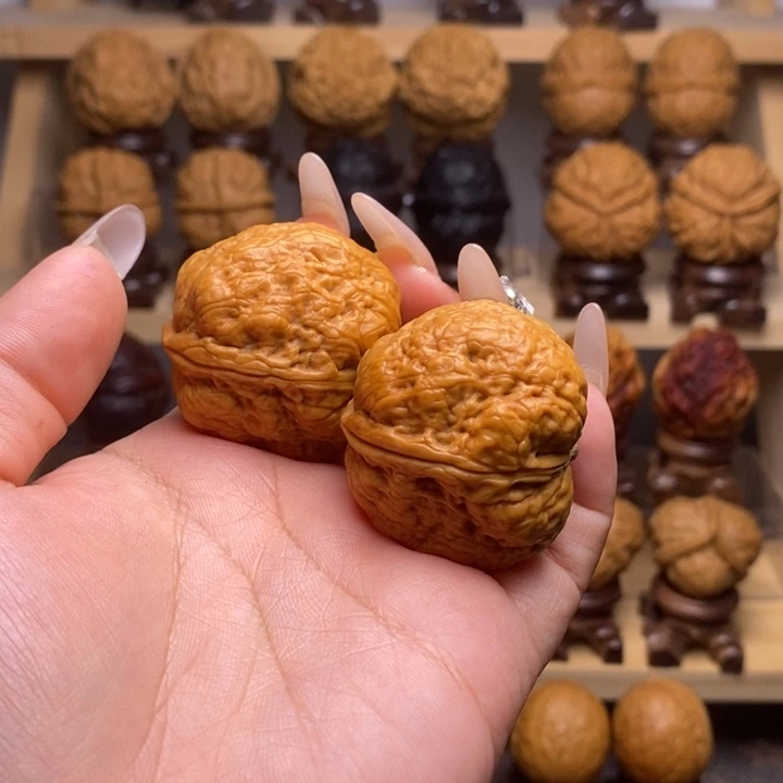 吊坠文玩核桃37平头蟾Y27