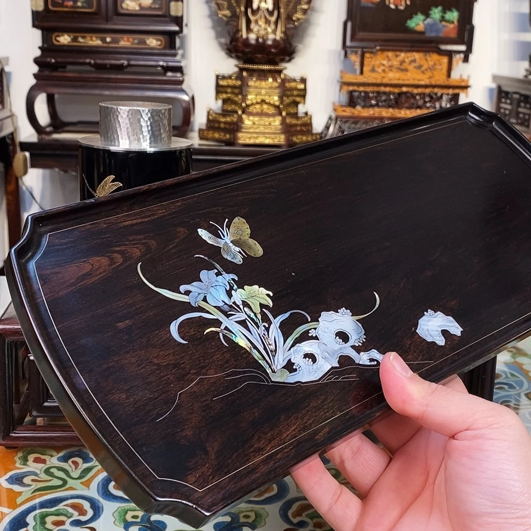 黑酸枝木类成套家具紫光檀挂屏