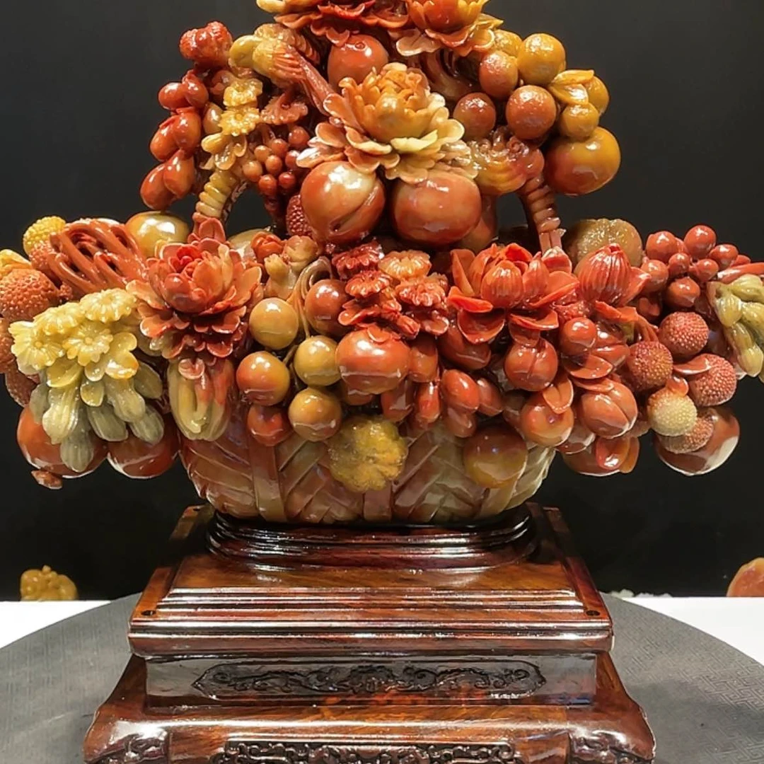 【闪购商品】寿山石用****9花开富贵吉祥