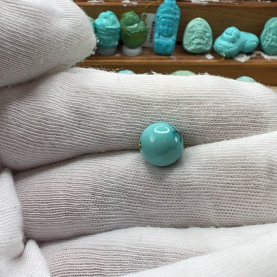 绿松石圆珠 未镶嵌