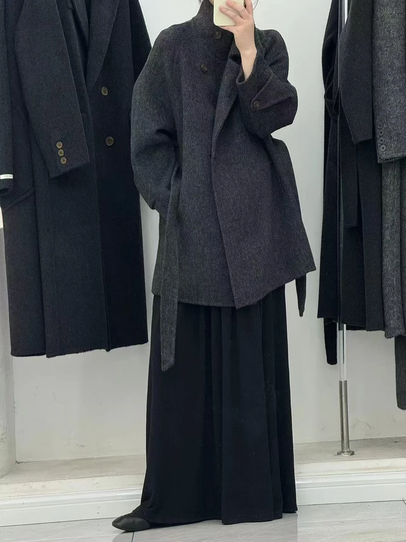 娜娜【711-720】2025秋冬双面羊毛大衣女装时尚外套