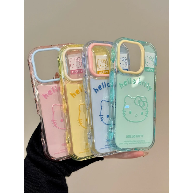 BANCA英文Kitty头像适用iPhone16/15波纹果冻12手机壳14苹果13套