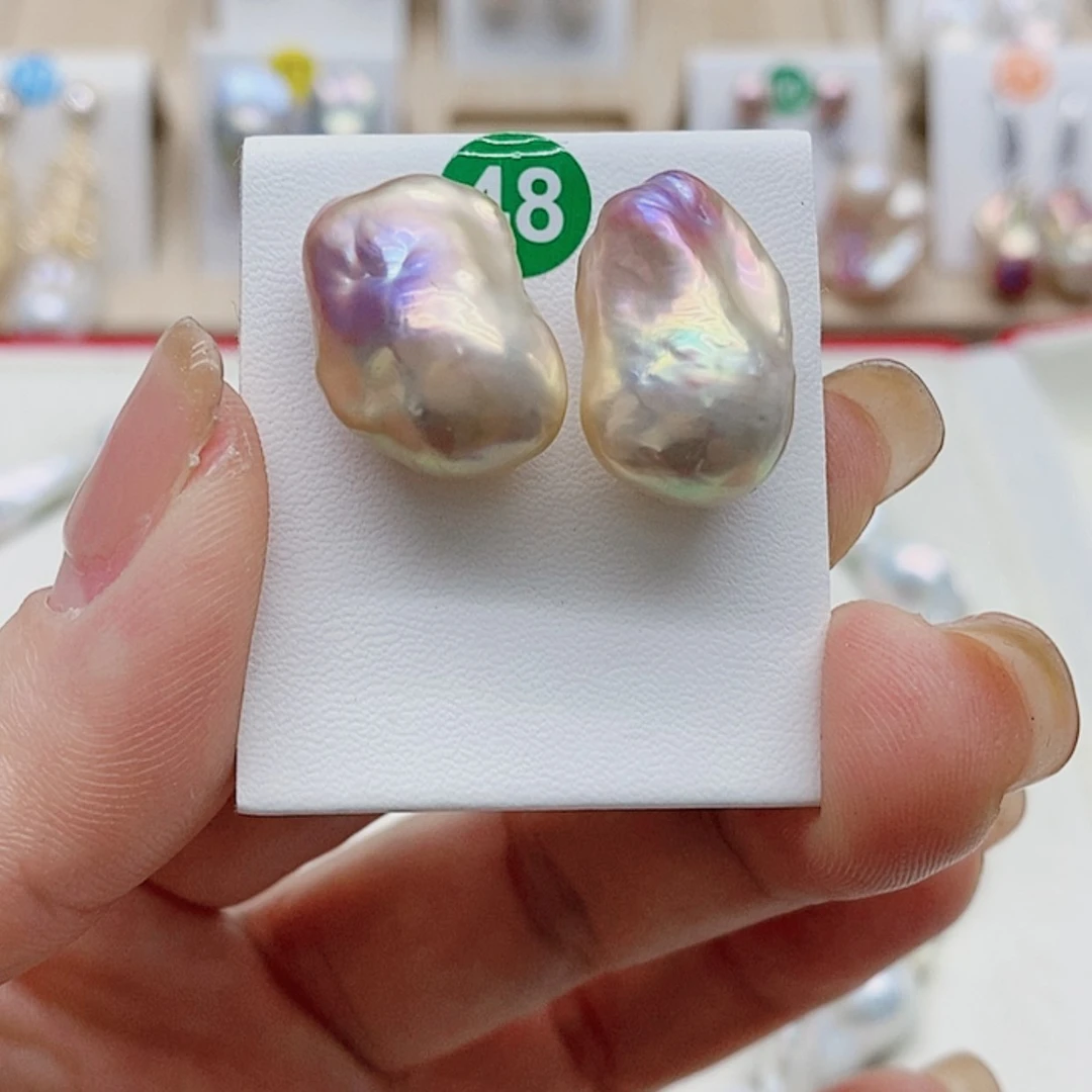 【闪购商品】淡水珍珠耳饰银S925镶嵌宥*