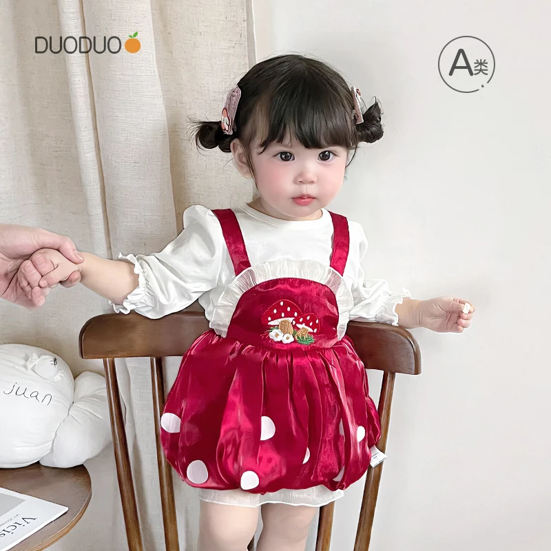 夏天婴儿衣服甜美可爱公主裙超萌蝴蝶结连衣裙女宝宝春季周岁礼服