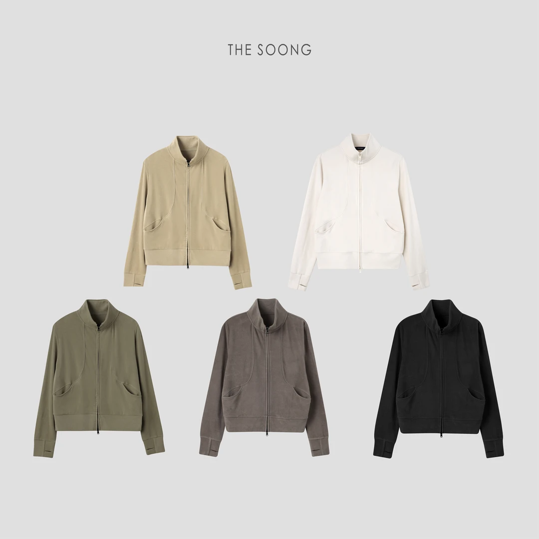 THESOONG|德绒卫衣超细美丽诺绵羊毛"加绒锁温80公支高弹外套5412