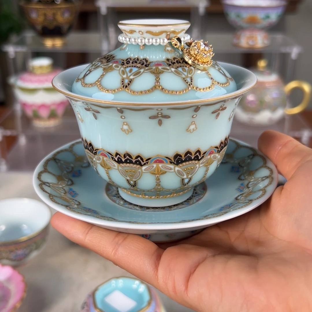 微纯手工手绘 高端茶器