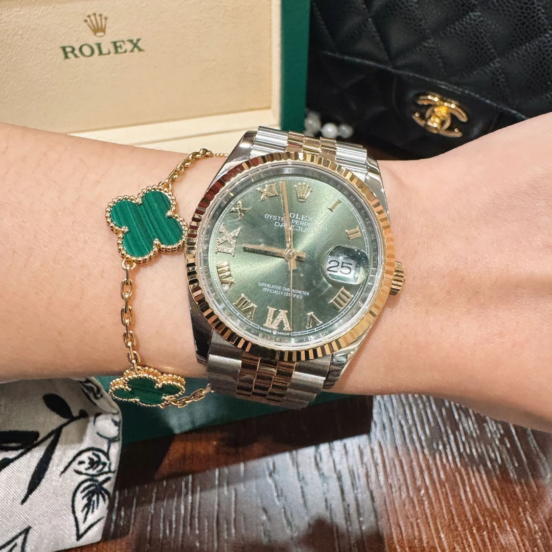 99新 Rolex/劳力士 女装日志/m126233-0025/表径36mm/全套