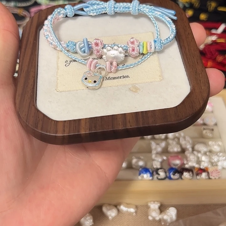 足银布艺银饰x2+蓝粉高配双层