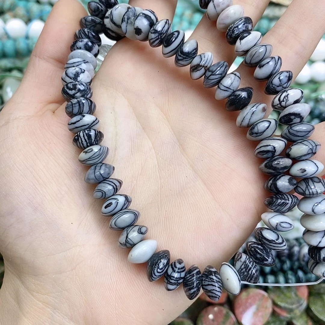 玛瑙/玉髓未镶嵌珠宝半成品飞碟随机一条装散珠