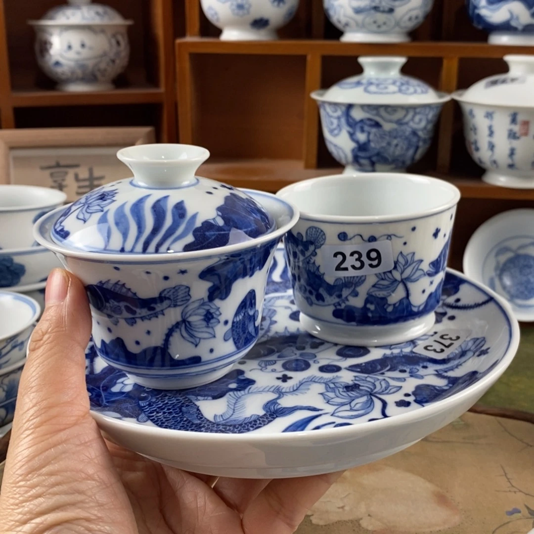 ～***活瓷片景德镇陶瓷手绘茶器373