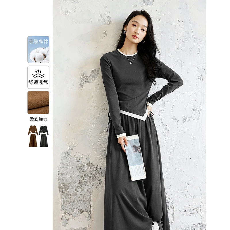 *温柔系穿搭套装裙女高级感两件套气质显瘦M8657