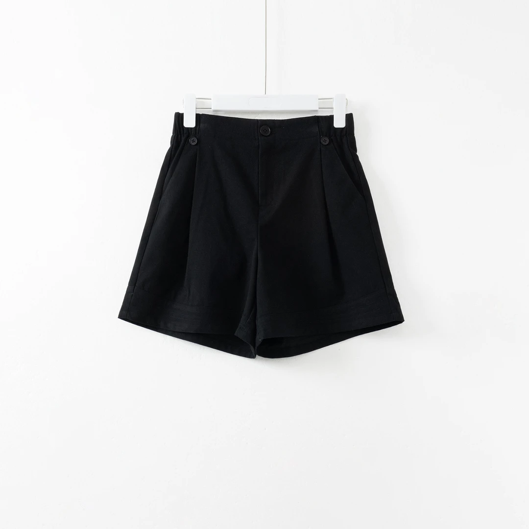 几里与麻【轻氧空气裤】百搭显瘦简约纯色短裤 裤长44 2032264