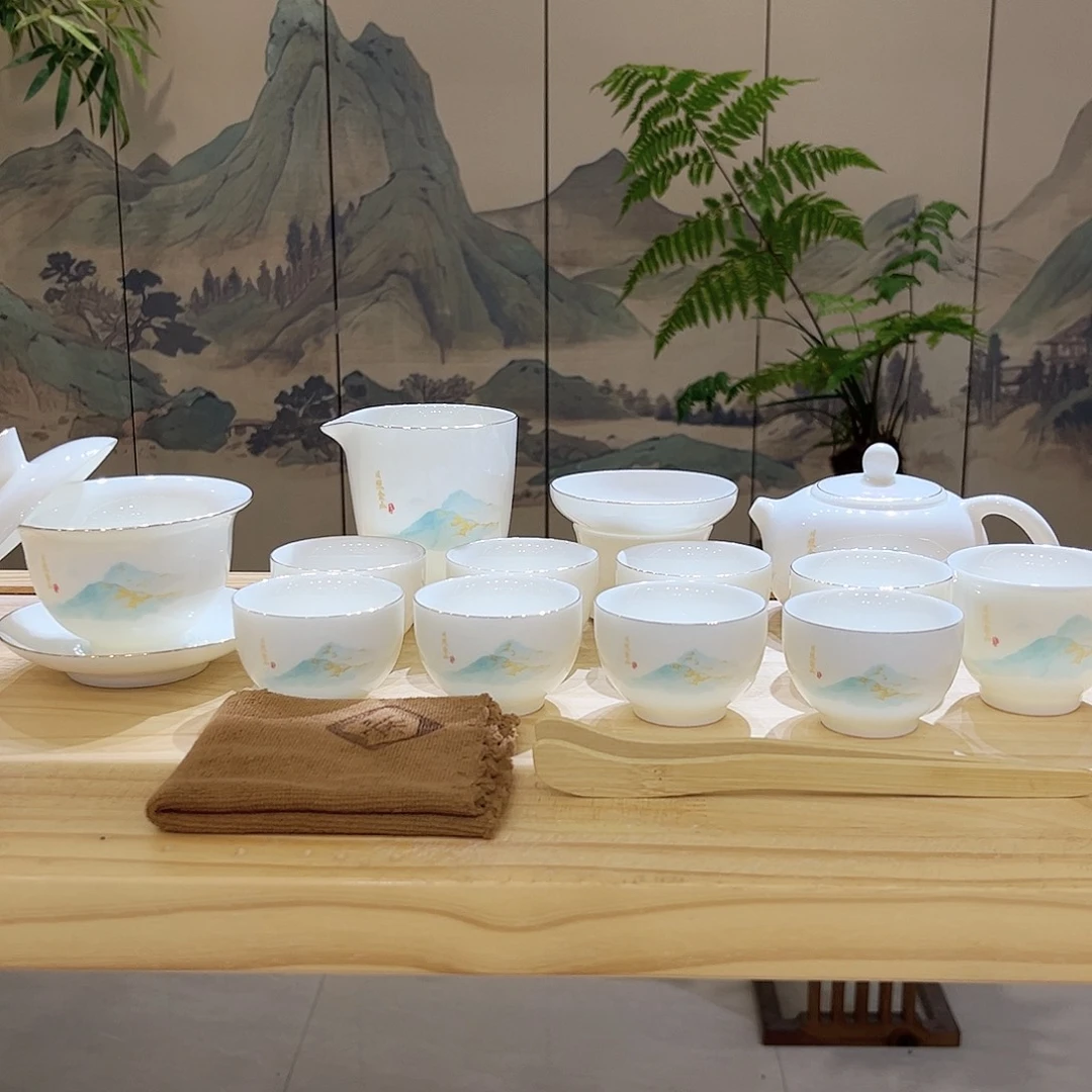 【都彩】日照金山羊脂玉瓷16头