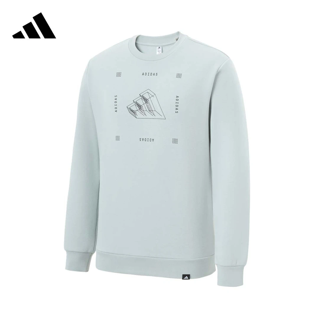 阿迪达斯卫衣男款2025秋季运动休闲流光风 M T FILL CREW JJ3871