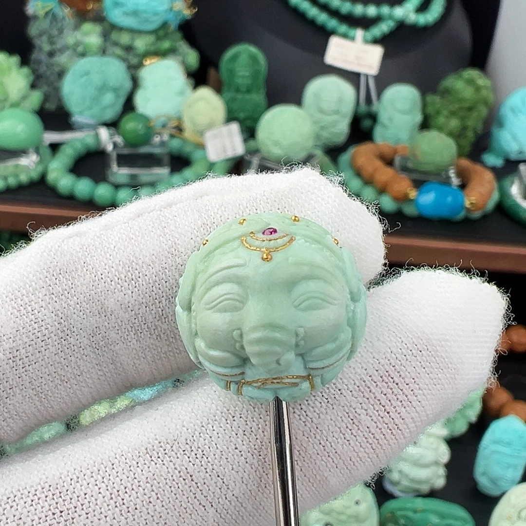 绿松石未镶嵌绿松石主播璐璐