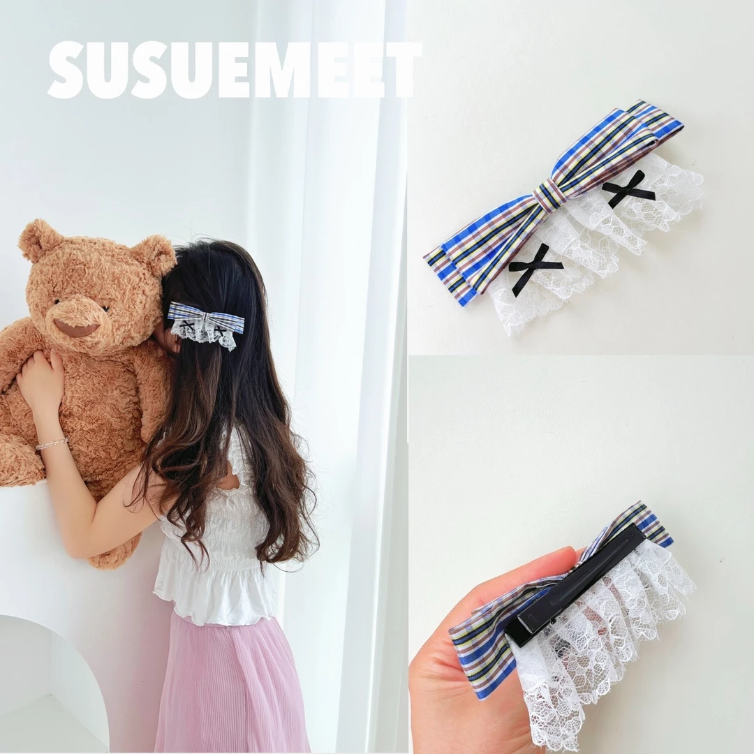 小彩彩条ins刘海夹 小众甜美气质女孩发夹发卡刘海侧边夹