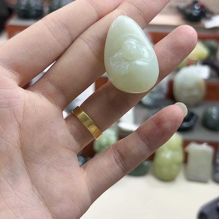 和田玉未镶嵌吊坠(不含链)