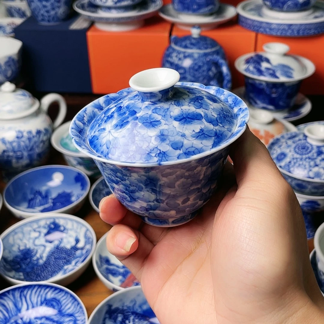 【闪购商品】杯亭**立全手工手绘景德镇