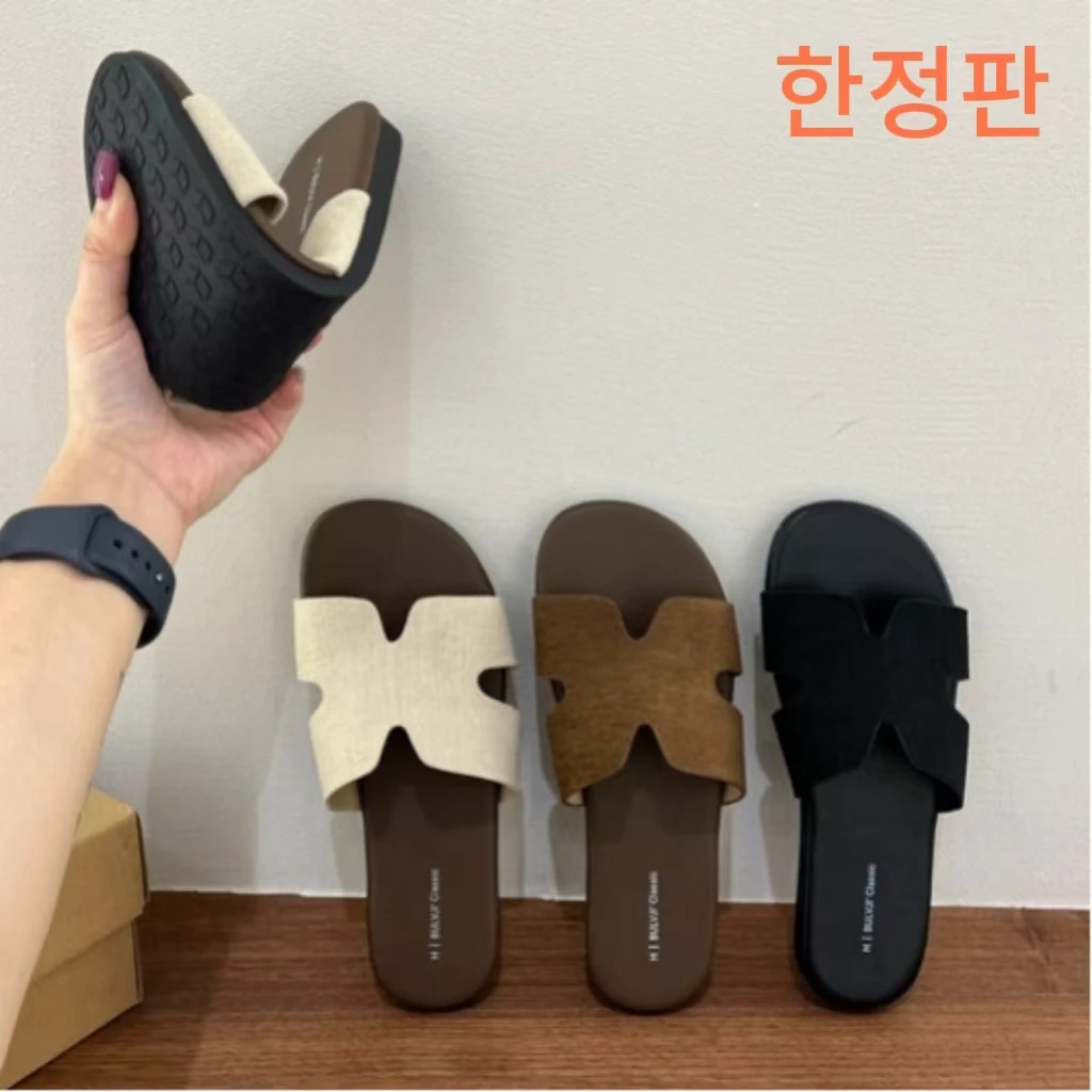 韩国신상품一字带拖鞋外穿时尚百搭平底旅游沙滩2025夏季新款凉拖鞋