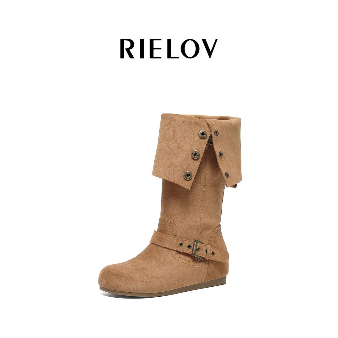 RIELOV【森森】增高1.5+3cm时尚百搭女士时装靴7523-2