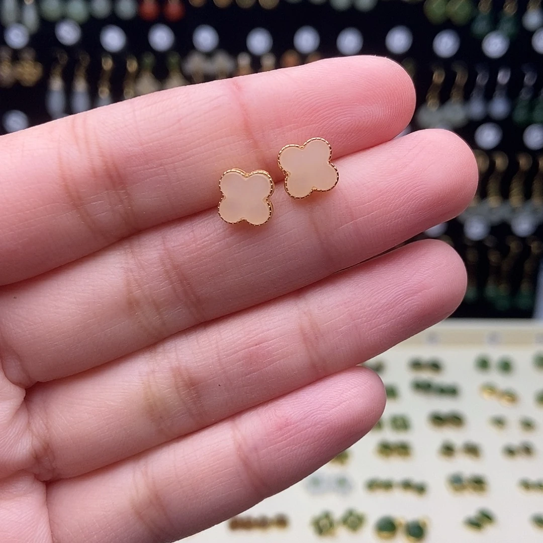 和田玉（碧玉）银S925镀金镶嵌颈饰