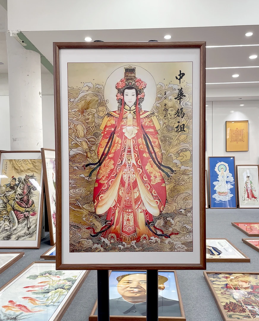 [155妈祖]60x90cm中国风家居装饰画办公室玄关客厅装饰画