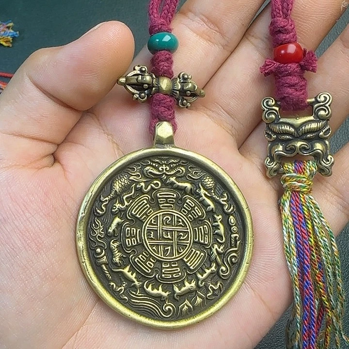 铜铁合金类草****壳藏传工艺品九宫八卦