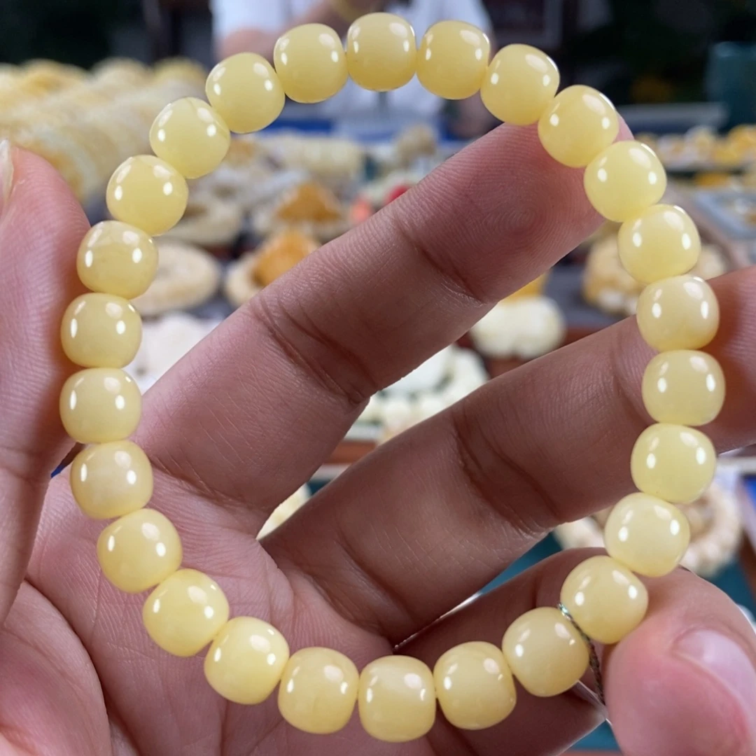 琥珀未镶嵌珠宝奇石8浓蜡老型手串8