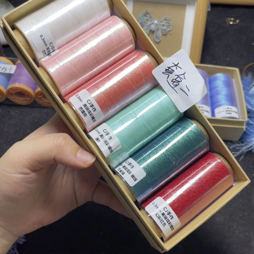 腈纶0.3炫彩蜡纸轴6色套盒二